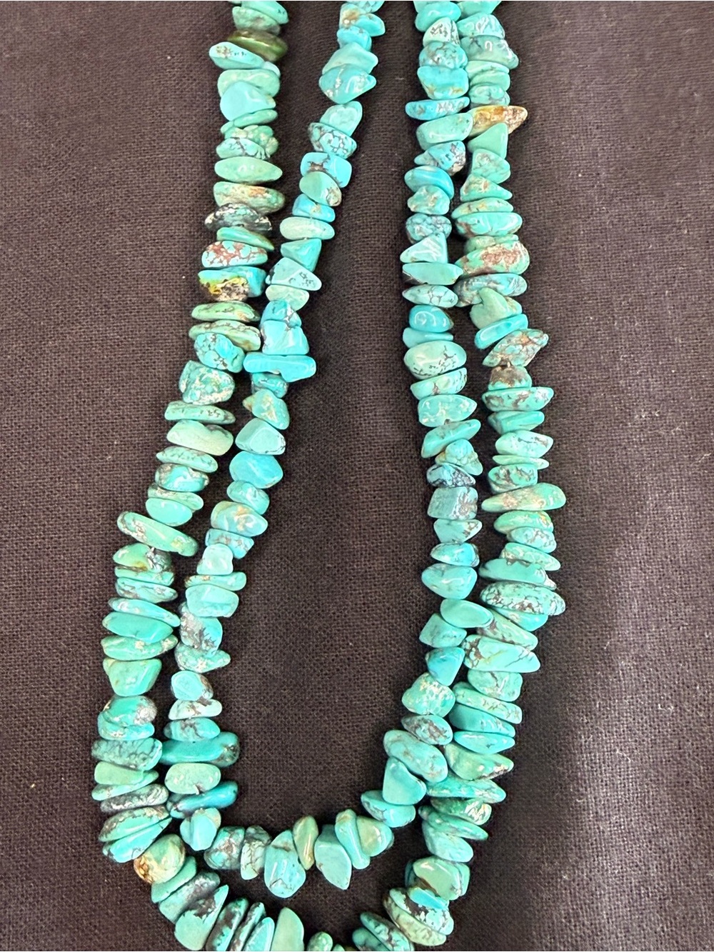 Peyote Bird 925 Turquoise Double Strand Necklace - Picture 4 of 10
